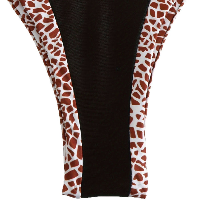 Ladies triangle bikini with stylish giraffe pattern Mune Fashion
