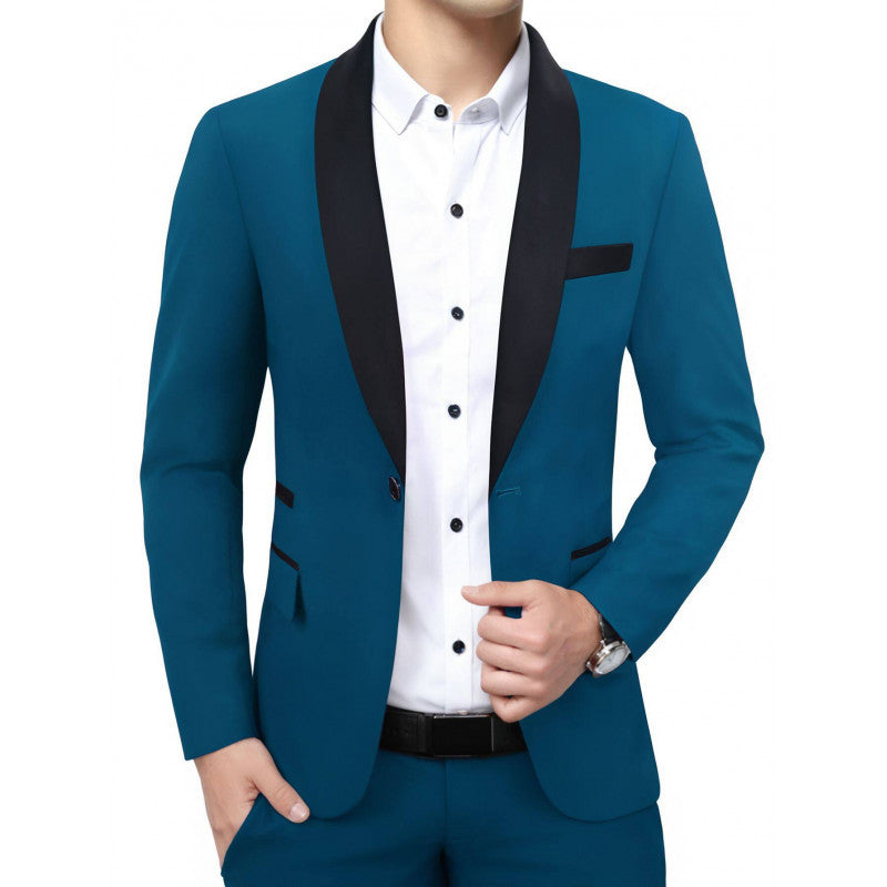 Men's Slim Fit Evening Suit Jacket in Tuxedo Style with Shawl Collar Mune Fashion