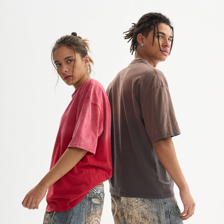 Men's Oversized Cotton T-Shirt with Crew Neck and Soft Vintage Effect Mune Fashion