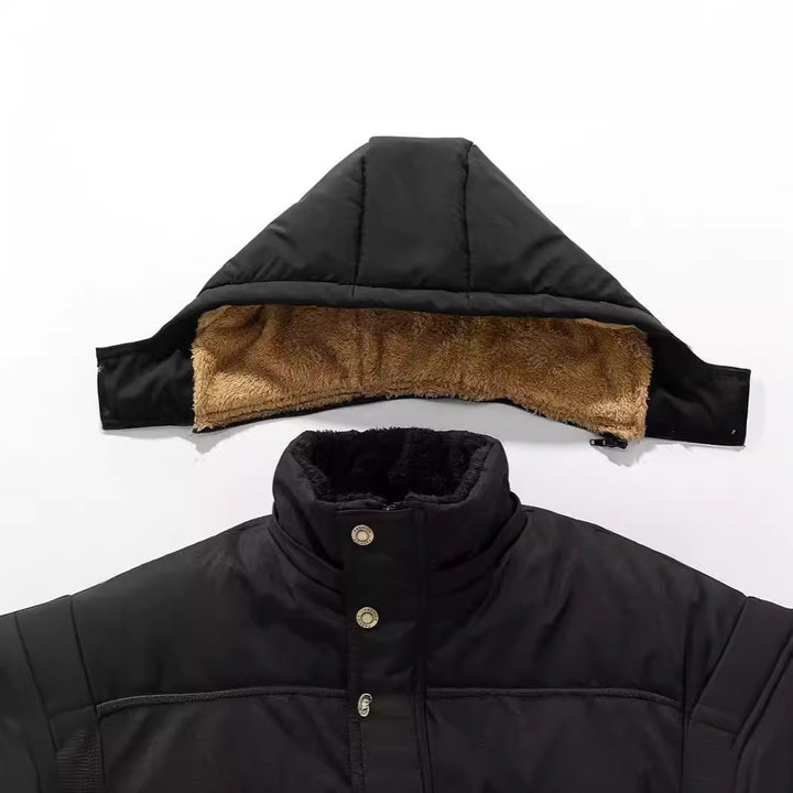 Men's thermo parka with cuddly teddy inner lining and windproof outer shell Mune Fashion