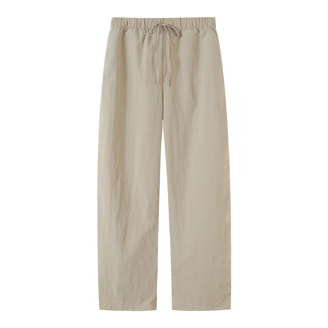 Women's high-waisted loose linen-look pants with drawstring waistband Mune Fashion