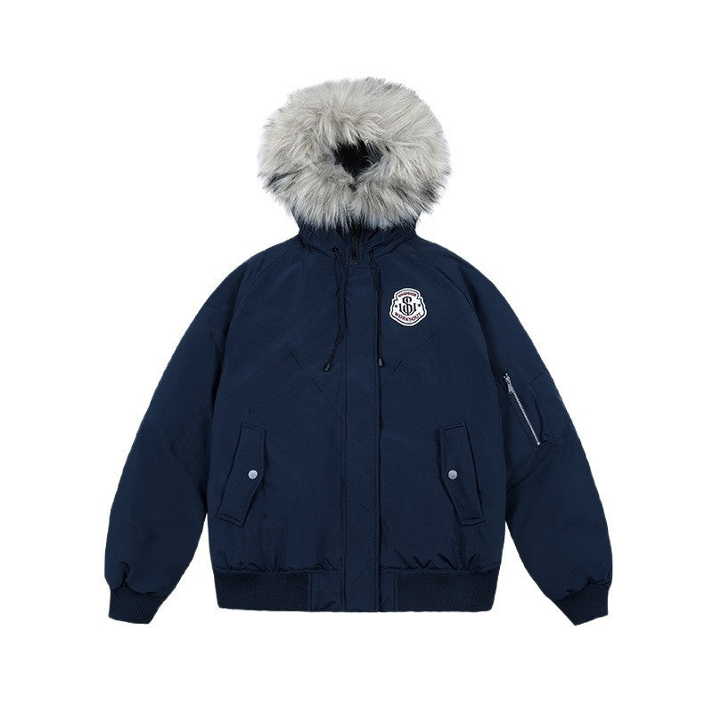 Women’s oversized thermo parka with voluminous hood, detachable faux fur trim and ribbed cuffs Mune Fashion