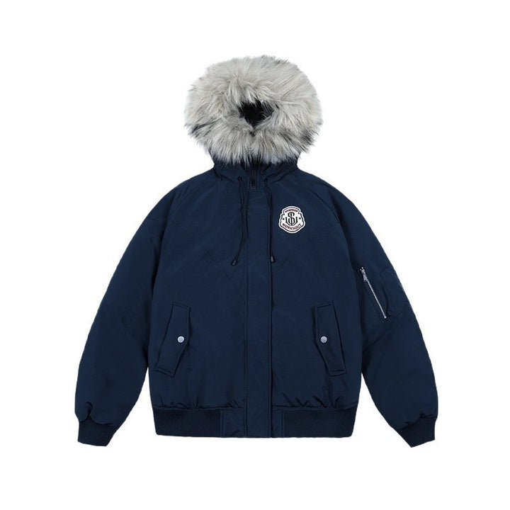 Women’s oversized thermo parka with voluminous hood, detachable faux fur trim and ribbed cuffs Mune Fashion