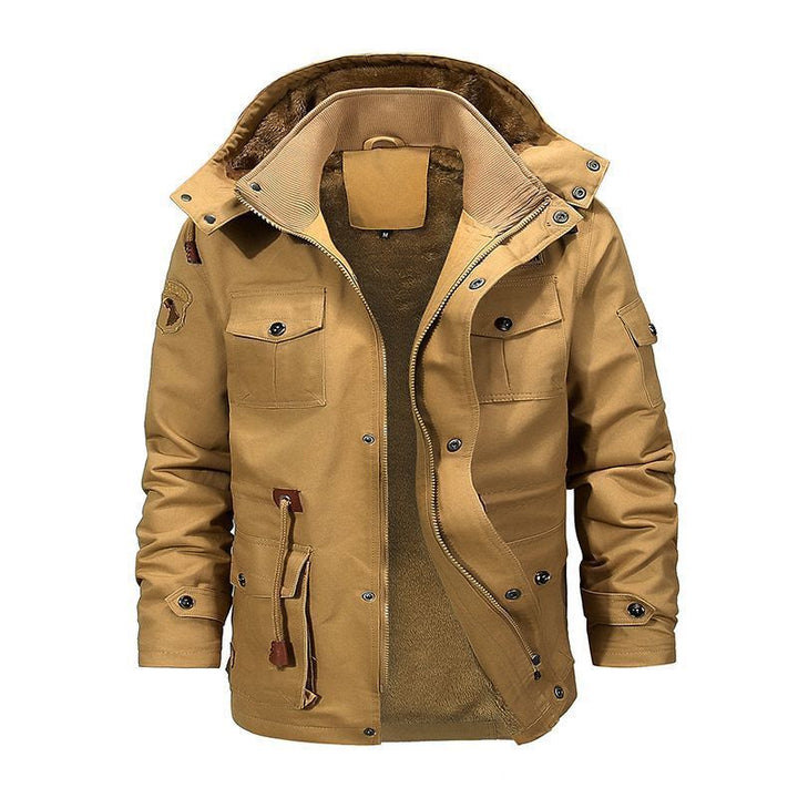 Men's field parka made of durable canvas with teddy fleece lining and multifunctional pockets Mune Fashion