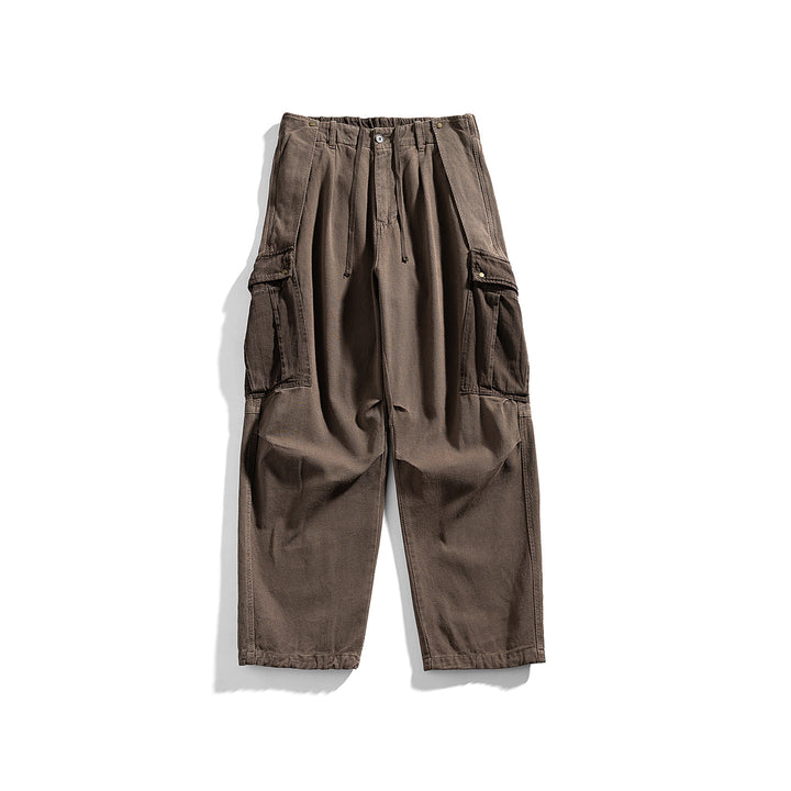 Herren Cargo-Hose mit Kordelbund, weitem Schnitt und Mehrfachtaschen Mune Fashion