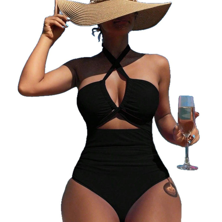Women Elegant One-Piece Swimsuit with Creative Cut Mune Fashion