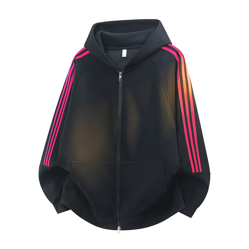 Women's sporty hoodie with practical zipper