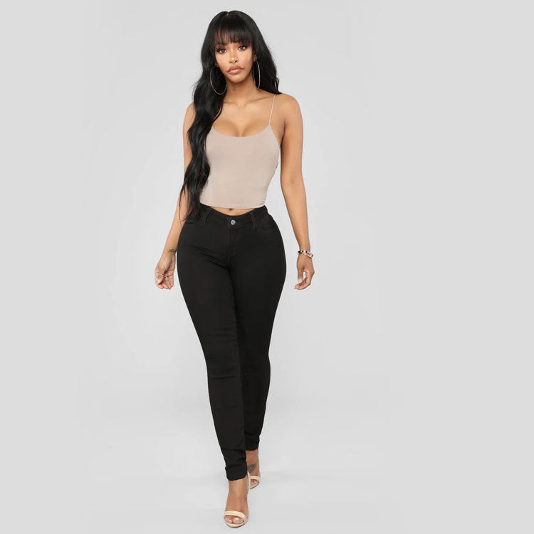 Women's High-Rise Skinny Jeans with Shaping Stretch Mune Fashion