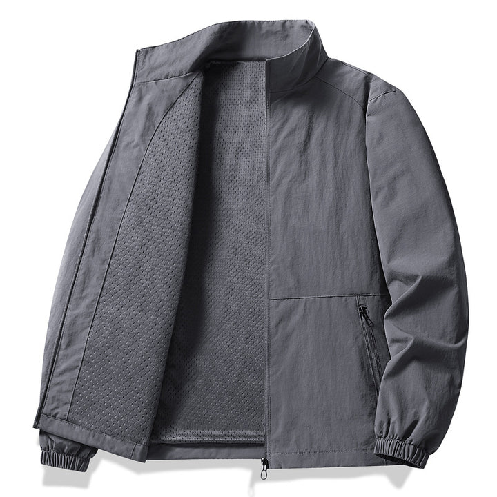 Men's Lightweight Transitional Jacket with High Collar Mune Fashion 1788241453