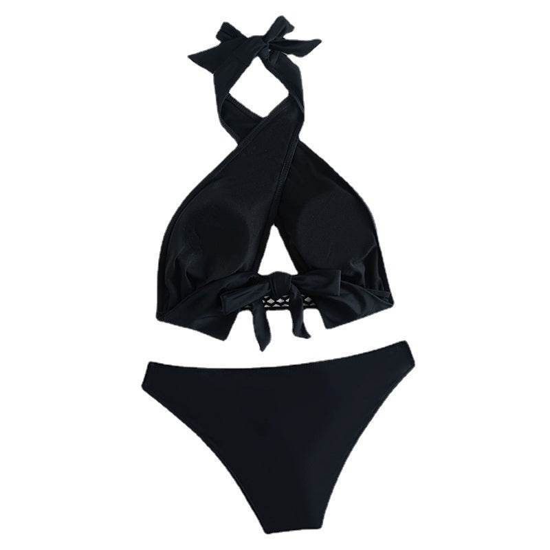 Women's sport bikini with innovative wrap top and fine mesh accent Mune Fashion