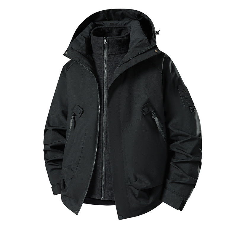 Men's 3-in-1 Softshell Parka with removable fleece inner jacket and technical hood Mune Fashion
