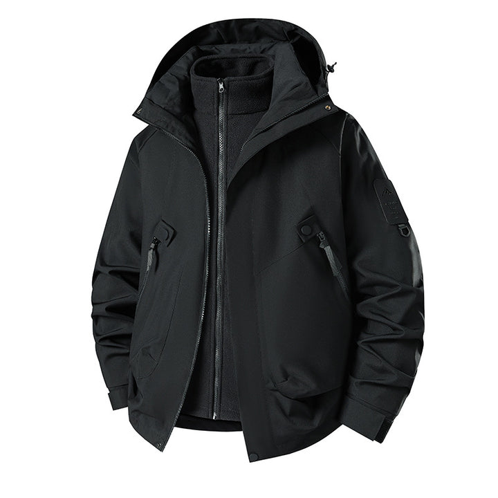 Men's 3-in-1 Softshell Parka with removable fleece inner jacket and technical hood Mune Fashion