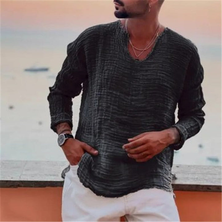Men's Casual Linen Shirt Mune Fashion