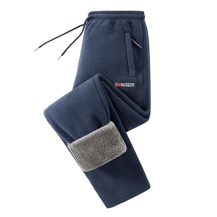 Men's Thermal Fleece Set with Hooded Jacket, Sherpa-lined and Elastic Jogging Pants Mune Fashion