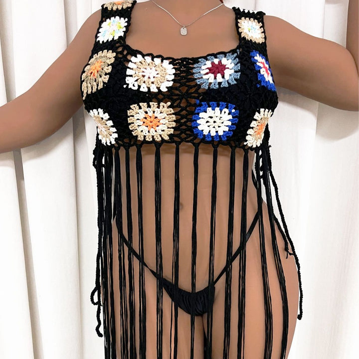 Ladies crochet top with fringes Mune Fashion