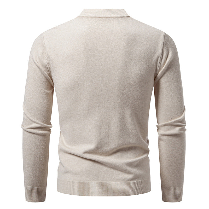 Men's fine knit cardigan with cable pattern, V-neck and button placket Mune Fashion