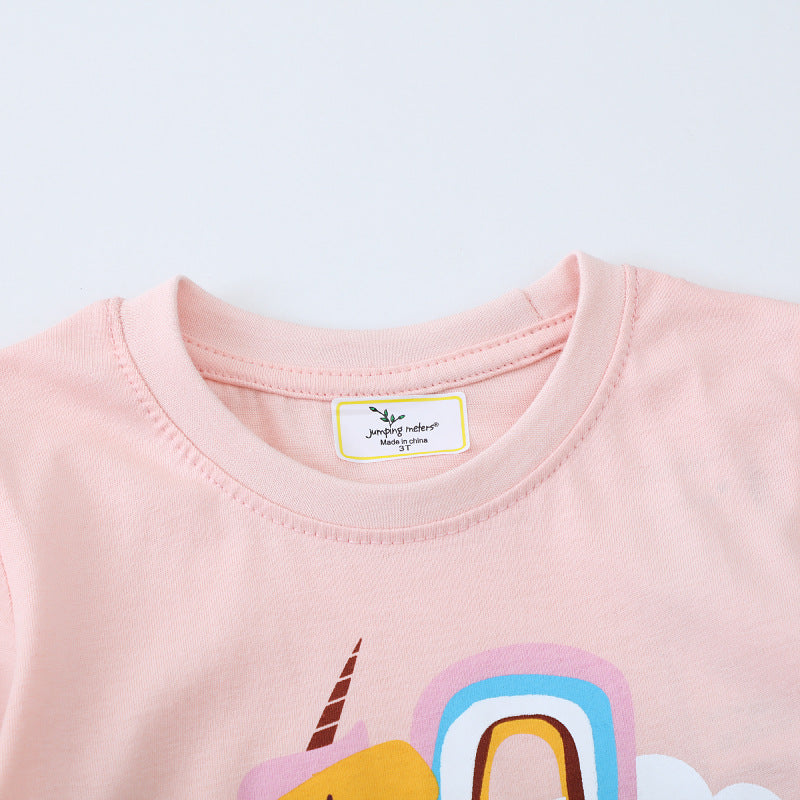 Girls T-shirt with colorful unicorn motif Mune Fashion