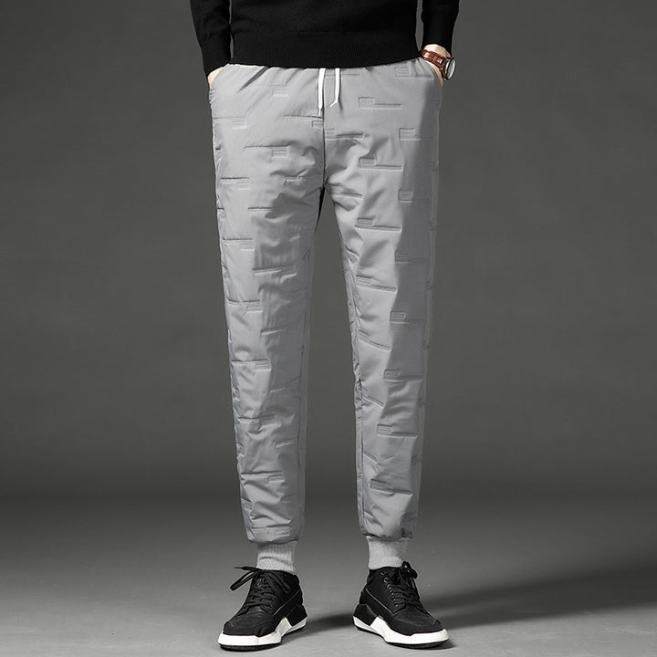 Men's sporty jogging pants with elastic waistband, drawstring, and ribbed cuffs Mune Fashion