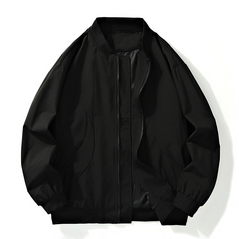 Men's lightweight oversized bomber with elastic ribbed cuffs and concealed zip placket Mune Fashion