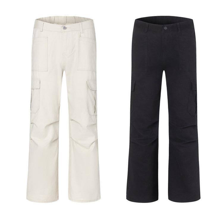 Men's Utility Cargo Pants in wide Palazzo cut with drop crotch and drawstring hem Mune Fashion