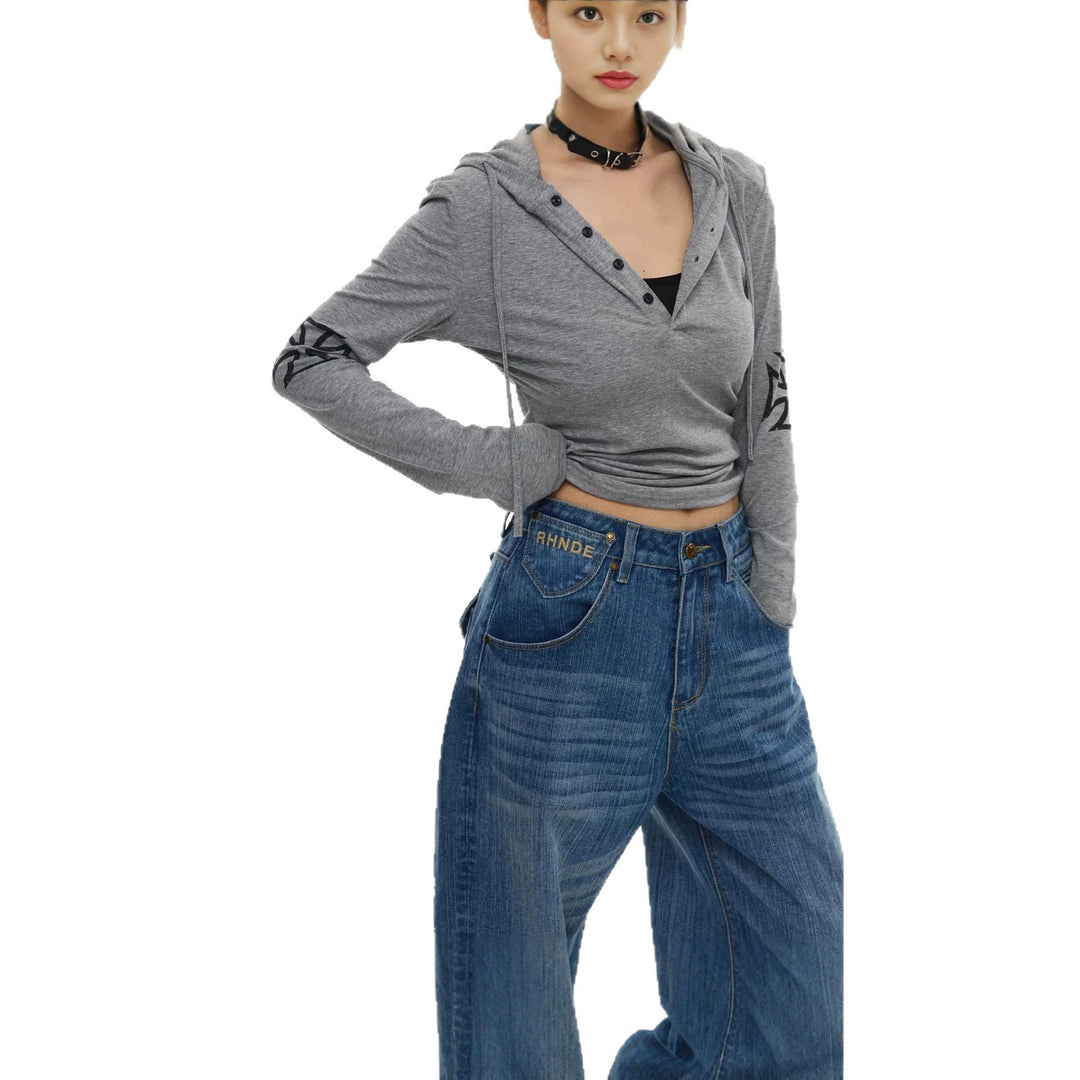 Women's Wide-Cut Jeans Mune Fashion 1787982170