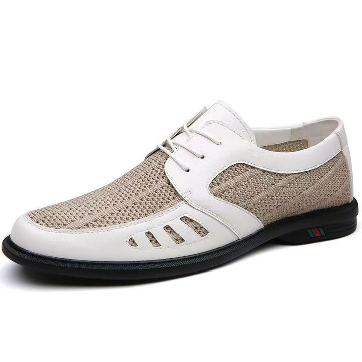 Men Breathable Business Casual Half Shoe with Brogue Elements Mune Fashion
