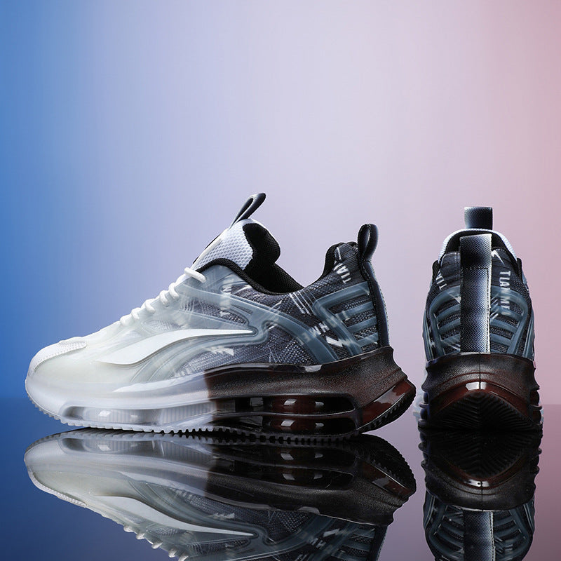 Unisex lightweight air cushion sneakers with transparent gradient upper material and visible air chamber Mune Fashion