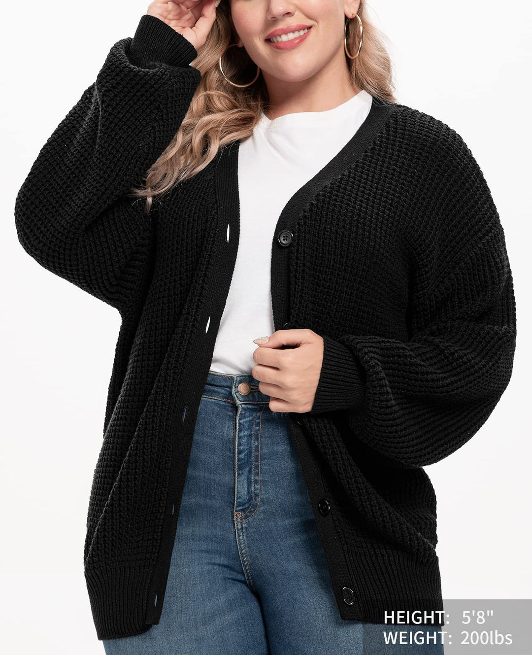Ladies Chunky Knit Cardigan