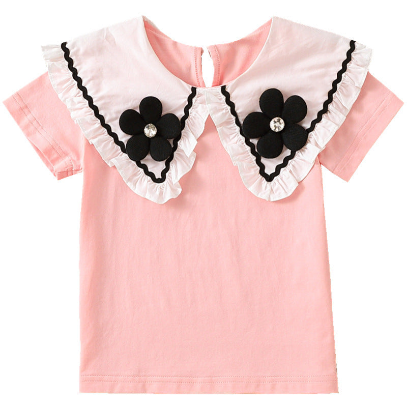 Ladies elegant and playful blouse with ruffle collar Mune Fashion
