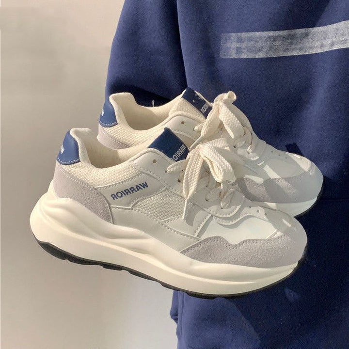 Women's Sporty Chunky Sneakers with Cushioned Insole and Breathable Upper Material Mune Fashion