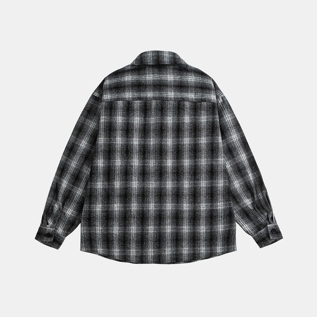 Unisex Checked Overshirt Jacket in Flannel Look with Chest Flap Pockets Mune Fashion