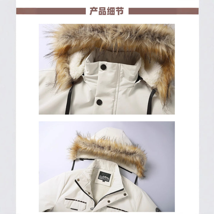 Men's Multifunctional Winter Jacket with Fur Collar Mune Fashion