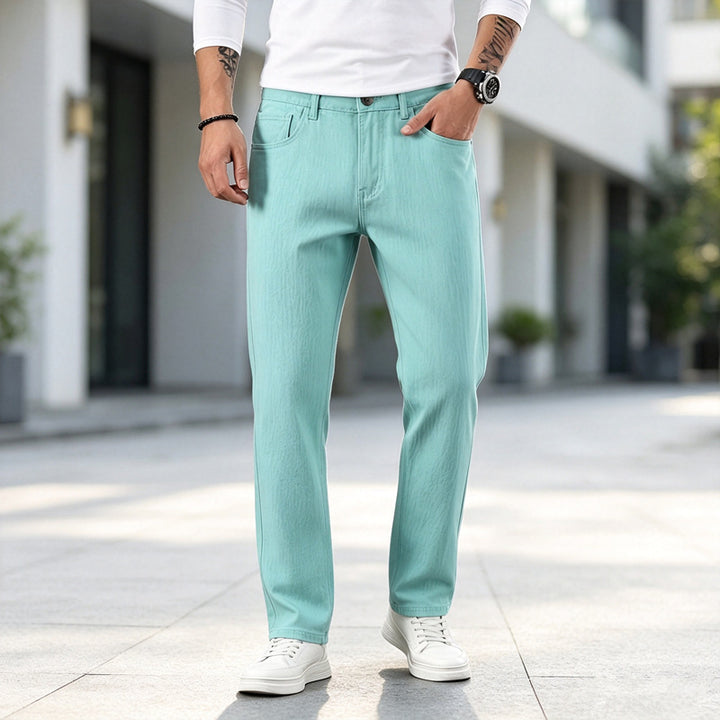 Men's Casual High-Waist Jeans in Modern Cut Mune Fashion