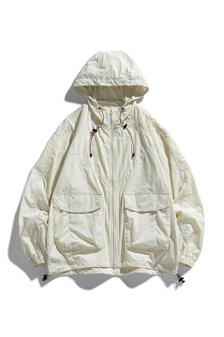 Men's Lightweight Outdoor Jacket with Adjustable Hood System