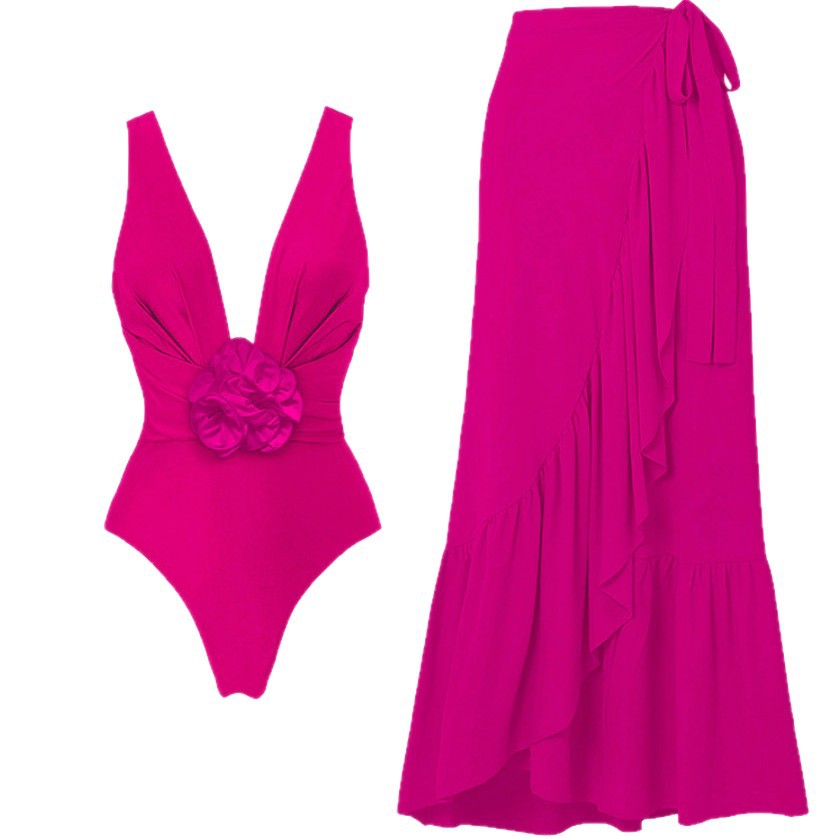 Women's Swimwear Set with Floral Cut and Elegant Ruffle Design Mune Fashion
