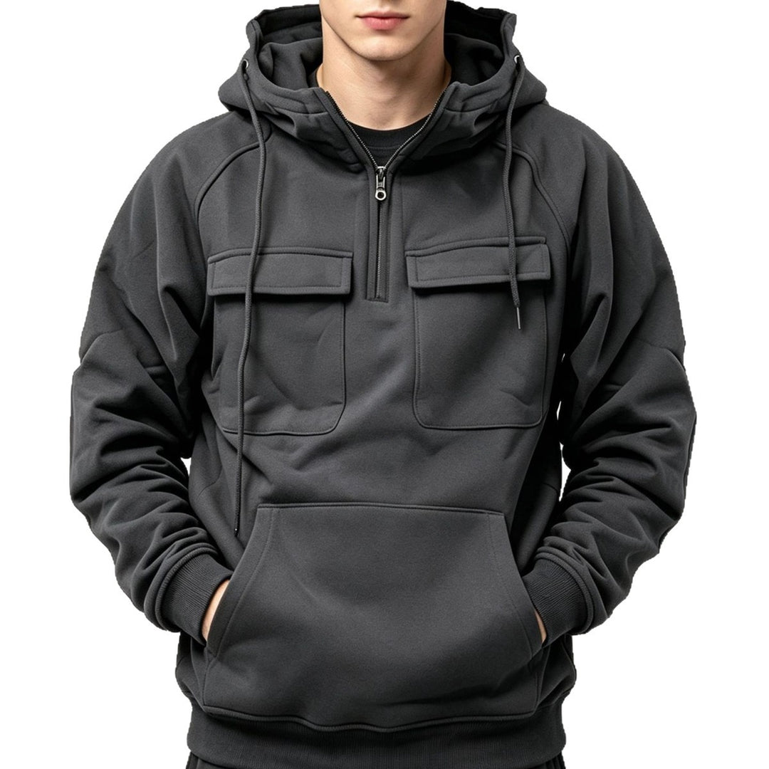 Men's Sporty Hoodie with Functional Pockets