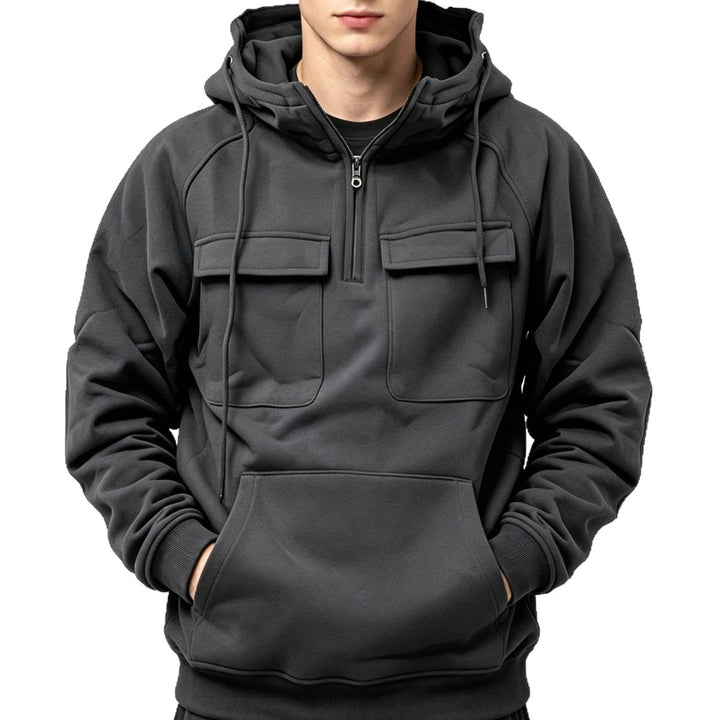 Men's Sporty Hoodie with Functional Pockets
