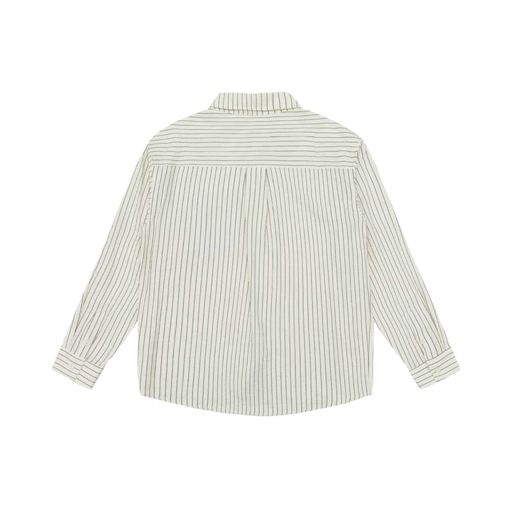 Unisex Casual Oversized Shirt with Vertical Pinstripe Pattern and Contrasting Chest Pocket Mune Fashion