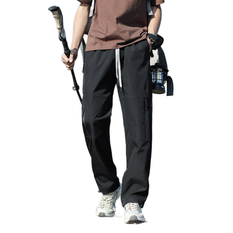 Men's Technical Outdoor and Hiking Pants with Zipper Pockets and Adjustable Waist Mune Fashion