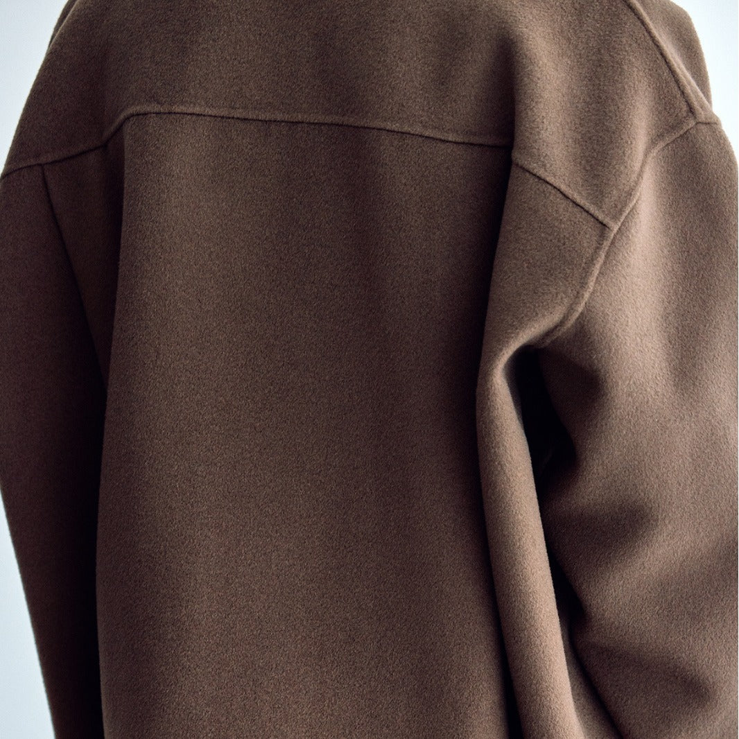 Men's wool jacket with zipper and loose fit Mune Fashion