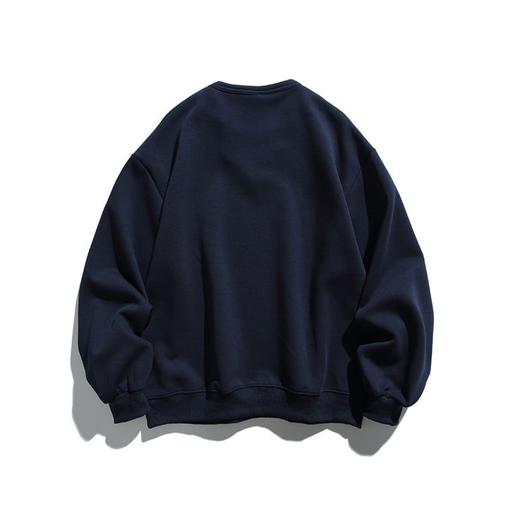 Unisex Oversize Sweatshirt with Layered Collar, Soft Fleece and Statement Print Mune Fashion