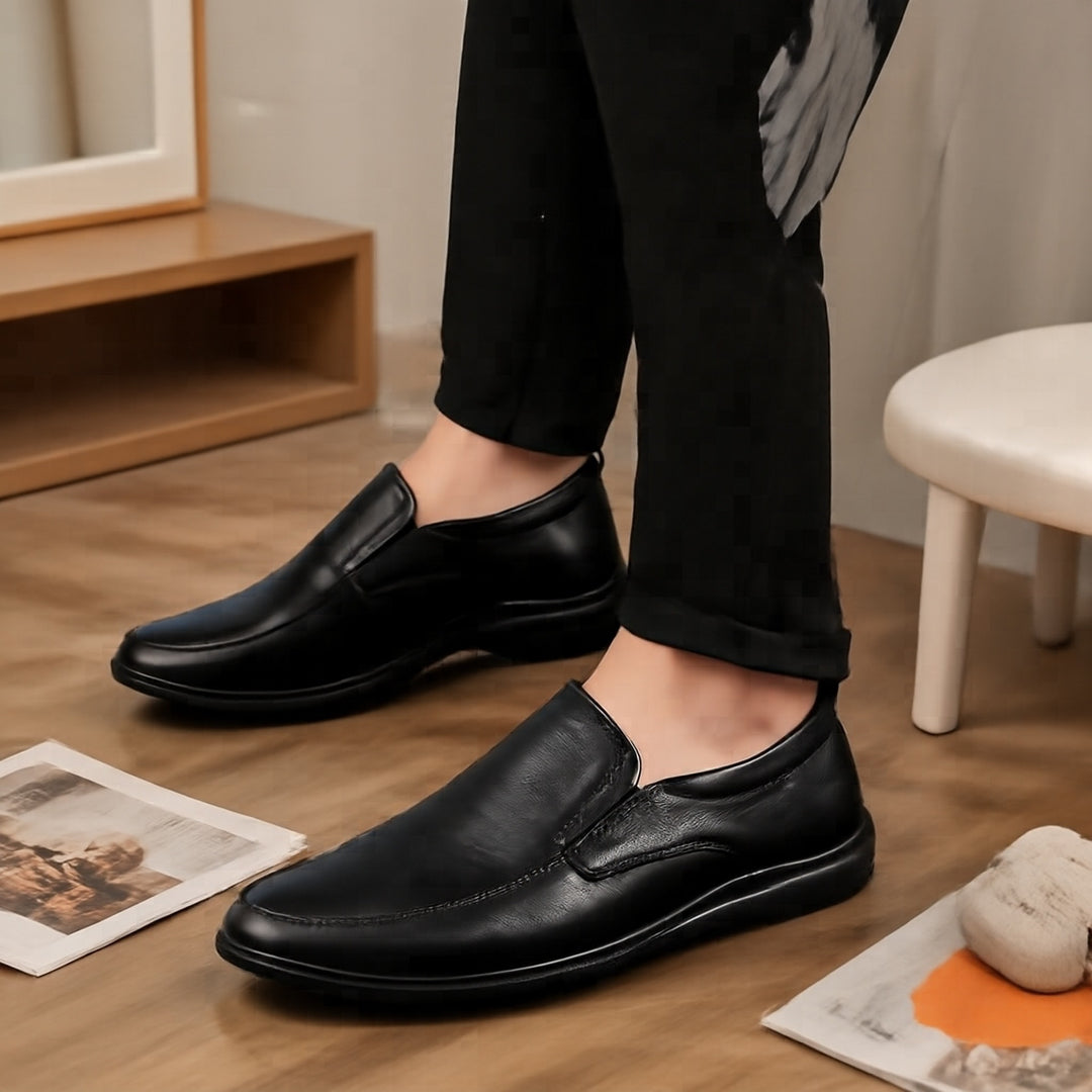 Men's Elegant Slip-On Leather Slippers Mune Fashion