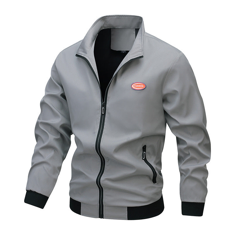 Men's Fabric Jacket with Zipper Mune Fashion