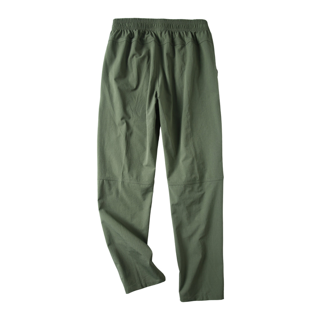 Men's Casual Work Pants in Utility Style with Elastic Waistband and Pre-shaped Knee Inserts Mune Fashion