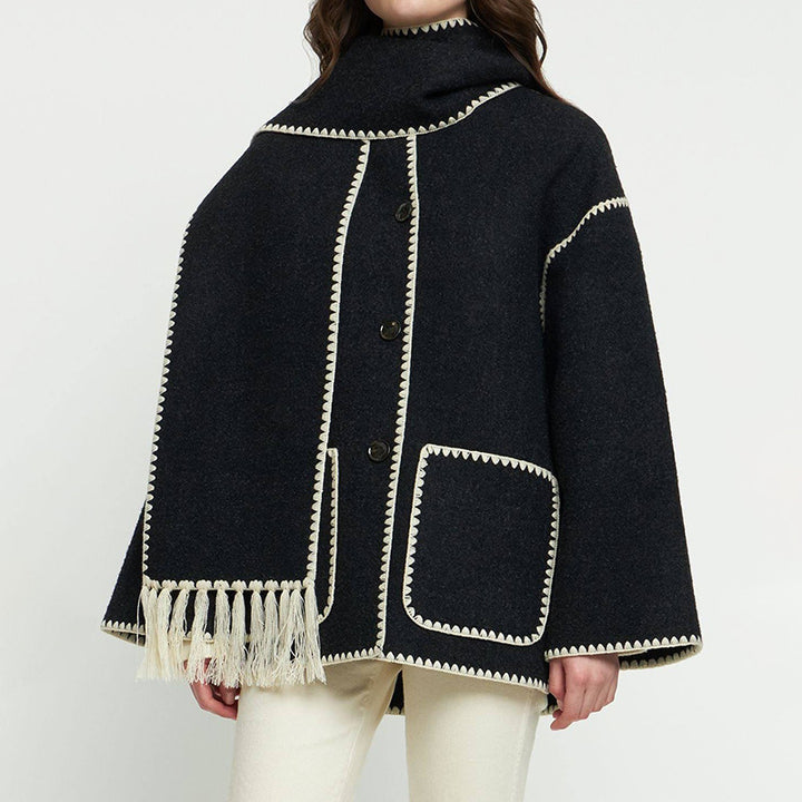 Women Elegant and Comfortable Wool Coat Mune Fashion
