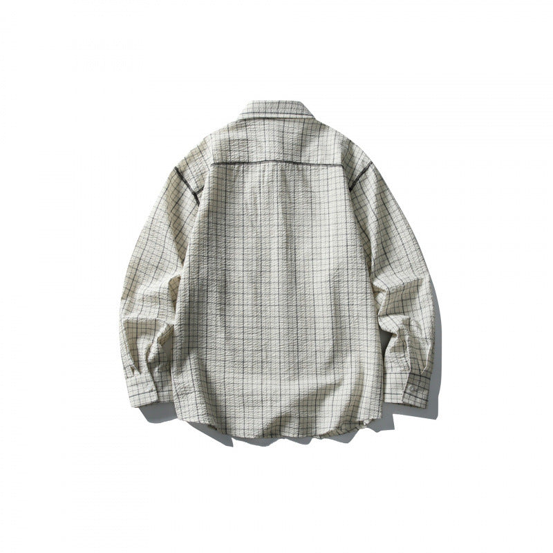 Unisex Oversized Shirt Jacket in Checkered Design with Chest Pocket Mune Fashion