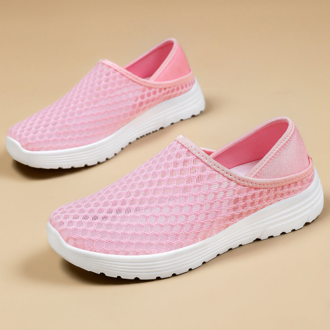 Women nan breathable mesh slip-on clog sneakers with memory footbed and cushioning EVA sole Mune Fashion