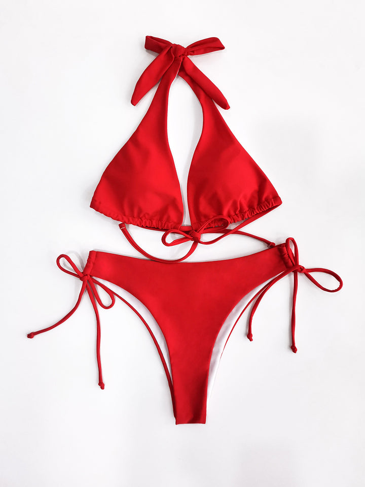Women Triangle Bikini with high comfort and playful ties Mune Fashion