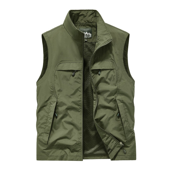 Men's Breathable Photographer Utility Vest with Mesh Lining and Multiple Pockets Mune Fashion
