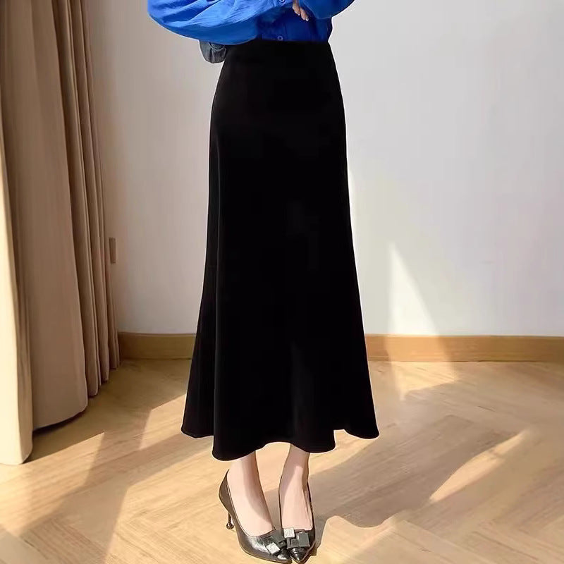 Ladies Flowing Maxi Skirt with High Waist Mune Fashion